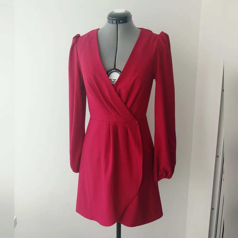 Fifth Label Raspberry wrap mini dress - Picture 5 of 11